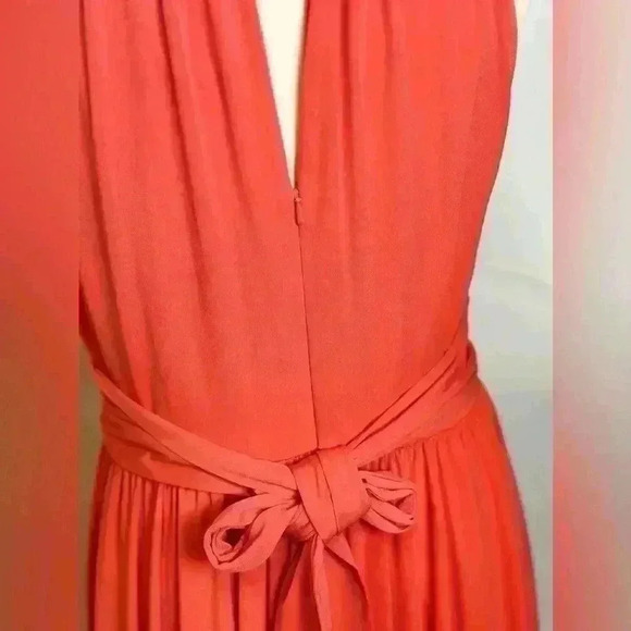 Suzi Chin for Maggie Boutique Orange with Key Hole Front Dress (Size 12) - Picture 3 of 9